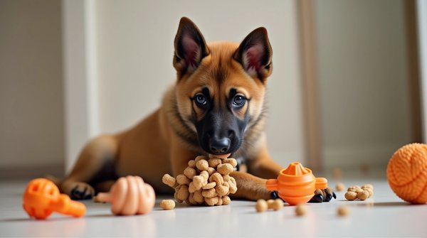Des jouets adaptés pour stimuler l'intelligence du malinois